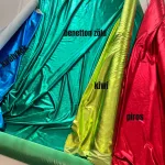 Benetton zöld elasztikus fényes lamé (single foil jersey)