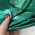 Benetton zöld elasztikus fényes lamé (single foil jersey)