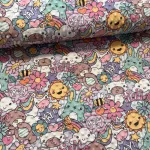 Színes mintás minky plüss