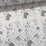 Ekrü alapon elefántos-nyuszis-egeres minky plüss