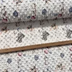 Ekrü alapon elefántos-nyuszis-egeres minky plüss