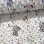 Ekrü alapon elefántos-nyuszis-egeres minky plüss