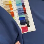 Azúrkék (sötétkék) panama (minimatt) szövet (#72)