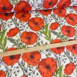 Mesebeli pipacsos party vízlepergető szövet