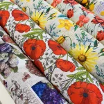 Mesebeli pipacsos party vízlepergető szövet