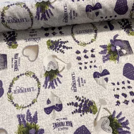   The magic of Provence levendulás party vízlepergető szövet
