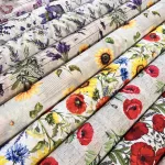 Napraforgós-kis fehér margarétás party vízlepergető szövet