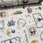 1,95 m EGYBEN KÉRHETŐ Húsvéti libás-kiscsirkés party vízlepergető szövet