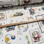 1,95 m EGYBEN KÉRHETŐ Húsvéti libás-kiscsirkés party vízlepergető szövet