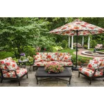 Sárga-piros pipacsos party vízlepergető szövet