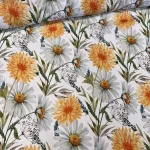 Sárga pitypang - fehér margaréta party vízlepergető szövet