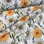 Sárga pitypang - fehér margaréta party vízlepergető szövet