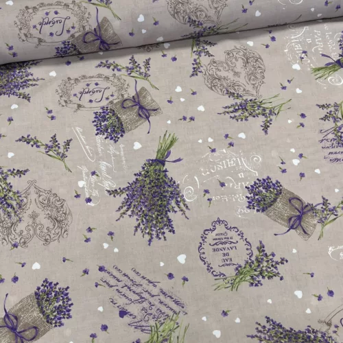 Bézses a. levendula csokros vízlepergető szövet