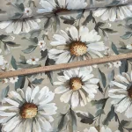 Nagy fehér margarétás vízlepergető szövet