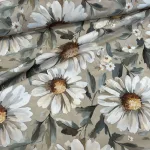 Nagy fehér margarétás vízlepergető szövet