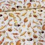 Ekrü alapon pékárus pamutvászon