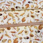 Ekrü alapon pékárus pamutvászon