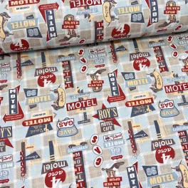 KIÁRUSÍTÁS: Motel Route66 pamutvászon