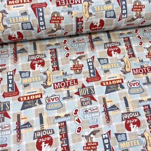 KIÁRUSÍTÁS: Motel Route66 pamutvászon