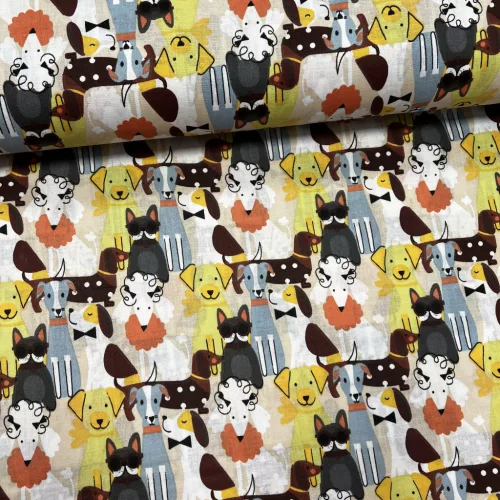 Kutya kiállítás pamutvászon