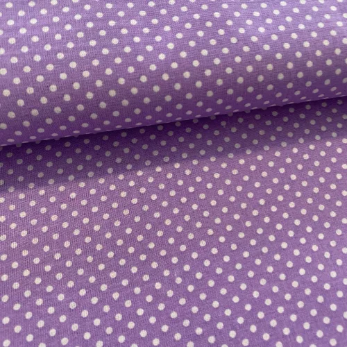 Lila alapon 2 mm-es kispöttyös pamutvászon (Lavander lilac No.2)