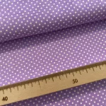 Lila alapon 2 mm-es kispöttyös pamutvászon (Lavander lilac No.2)