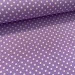 Lila alapon 2 mm-es kispöttyös pamutvászon (Lavander lilac No.2)