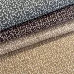 Bézs alapon fehér kiságas pamutvászon