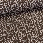 Csokibarna alapon fehér kiságas pamutvászon