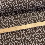 Csokibarna alapon fehér kiságas pamutvászon