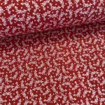 Piros alapon fehér kiságas pamutvászon