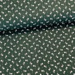 Sötétzöld alapon tulipános pamutvászon