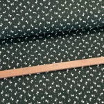 Sötétzöld alapon tulipános pamutvászon