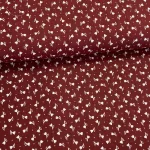 Bordó alapon tulipános pamutvászon