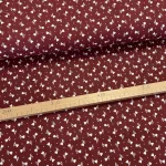 Bordó alapon tulipános pamutvászon