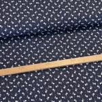 Sötétkék alapon tulipános pamutvászon