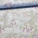 KIÁRUSÍTÁS: Lila ruhás királylány a sárkányával 160 cm sz. pamutvászon (KA)