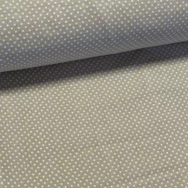   Homok alapon 2 mm-es kispöttyös pamutvászon (7676 Beige No.2)