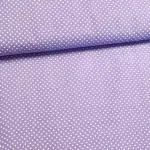 Levendula lila alapon 2 mm-es kispöttyös pamutvászon (7676 Lavender)
