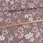 Pasztell lila a. liliomos 160 cm sz. pamutvászon (Mr)