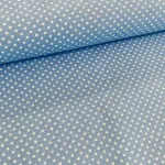 V. kék alapon 2 mm-es kis pöttyös pamutvászon (7676 Lt blue)