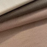 Praliné barna alapon 2 mm-es kispöttyös pamutvászon (Praline 7676)