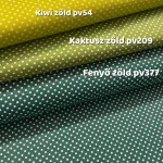 Fenyő zöld alapon 2 mm-es kispöttyös pamutvászon (7676 Ever green)