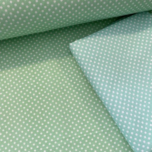 0,99 m EGYBEN KÉRHETŐ Baby green No.2., 2 mm-es kispöttyös pamutvászon (D0479)