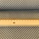 Szürke (Steel grey 7676) alapon 2 mm-es kis pöttyös pamutvászon
