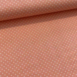   Barack alapon 2 mm-es kispöttyös pamutvászon (15-15307676 Peach, D0484 Peach)
