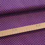 Sötét lila alapon 2 mm-es kispöttyös pamutvászon (7676 Lilac)