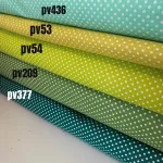 0,31 m Szál hibas EGYBEN KÉRHETŐ Kiwi zöld alapon 2 mm-es kis pöttyös pamutvászon (7676 Kiwi)