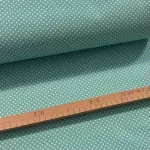 Türkiz alapon 2 mm-es kispöttyös pamutvászon (7676 Aqua Green-Mentha)