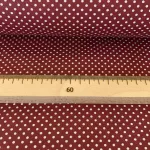 Bordó alapon 2 mm-es kis pöttyös pamutvászon (7676 Bordó)